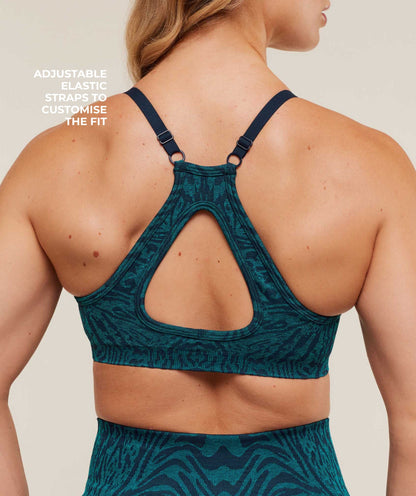 Women's Gymshark Adapt Animal Seamless Sports Bra Navy