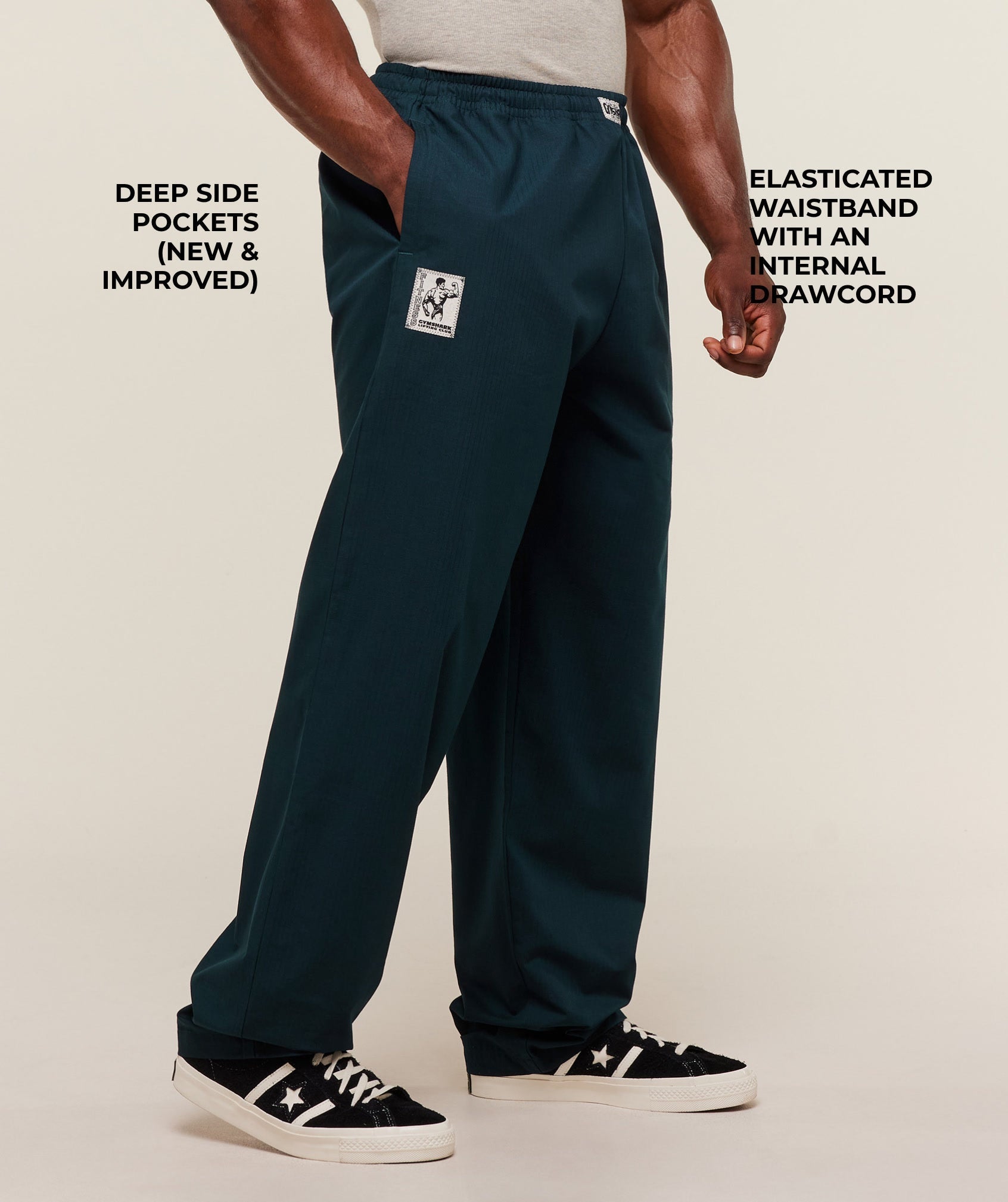 Gymshark Straight Leg Pumper Pants Deep Petrol Blue