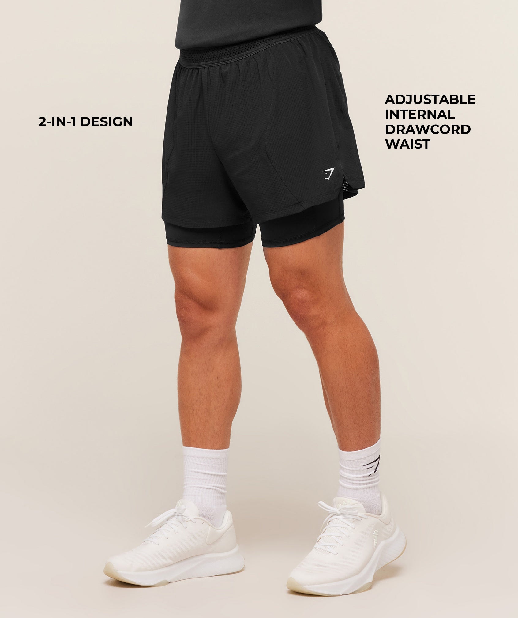 Gymshark Running 4" 2In1 Shorts Black