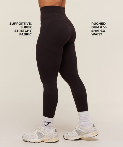 Women's Gymshark Activate Seamless Leggings Plum Brown