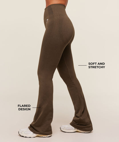 Women's Gymshark Vital Soft Flared Leggings Espresso Marl