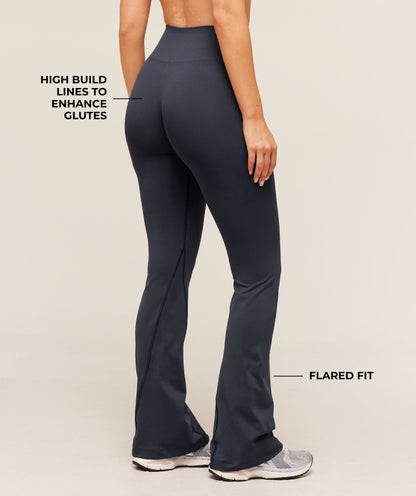 Women's Gymshark Soft Sculpt Flared Leggings Heavy Blue