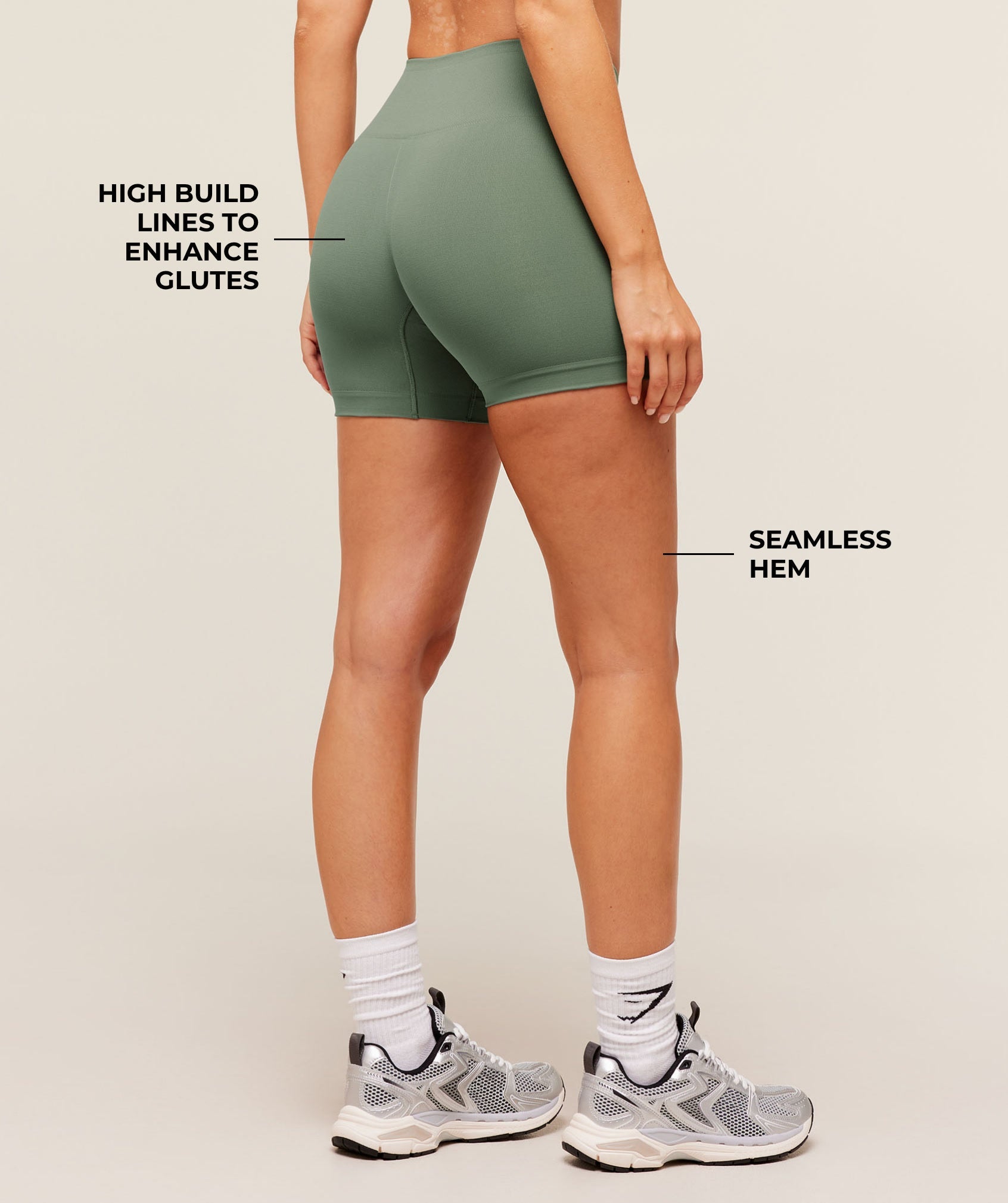 Women's Gymshark Soft Sculpt Shorts Unit Green