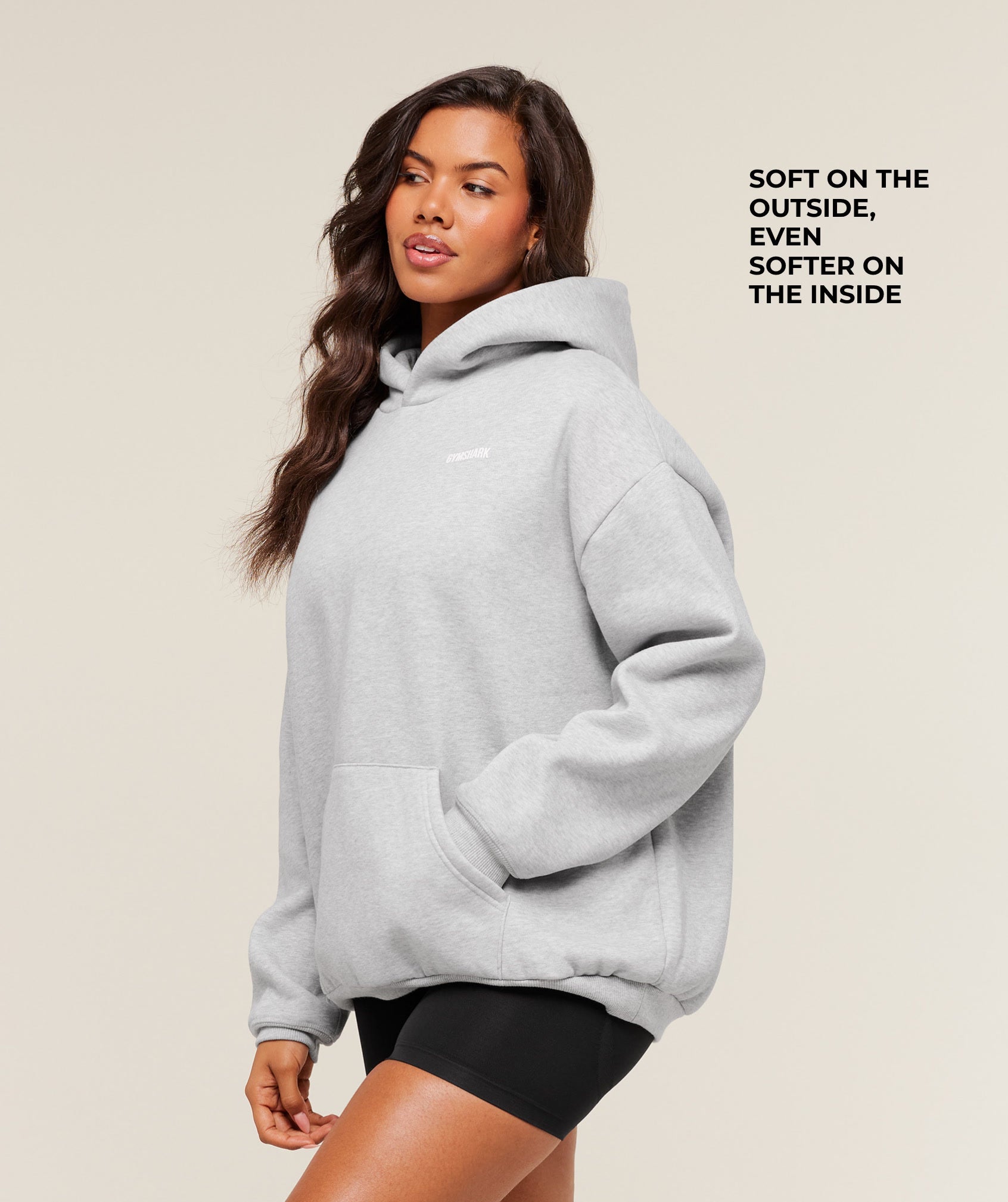 Women's Gymshark Cosy Luxe Hoodie Soft Grey Marl