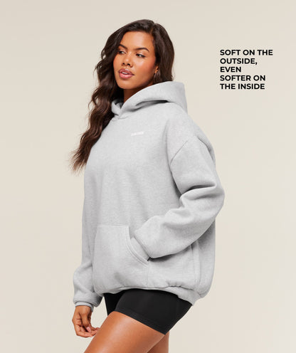 Women's Gymshark Cosy Luxe Hoodie Soft Grey Marl