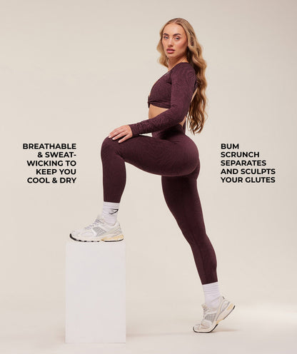 Women's Gymshark Adapt Animal Seamless Leggings Cherry Purple