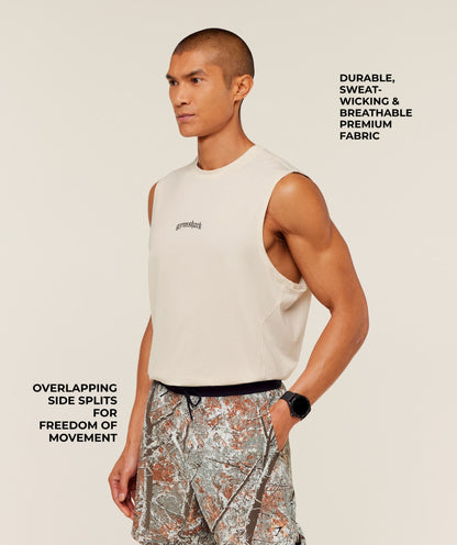 Gymshark Tactical Tank Oat White