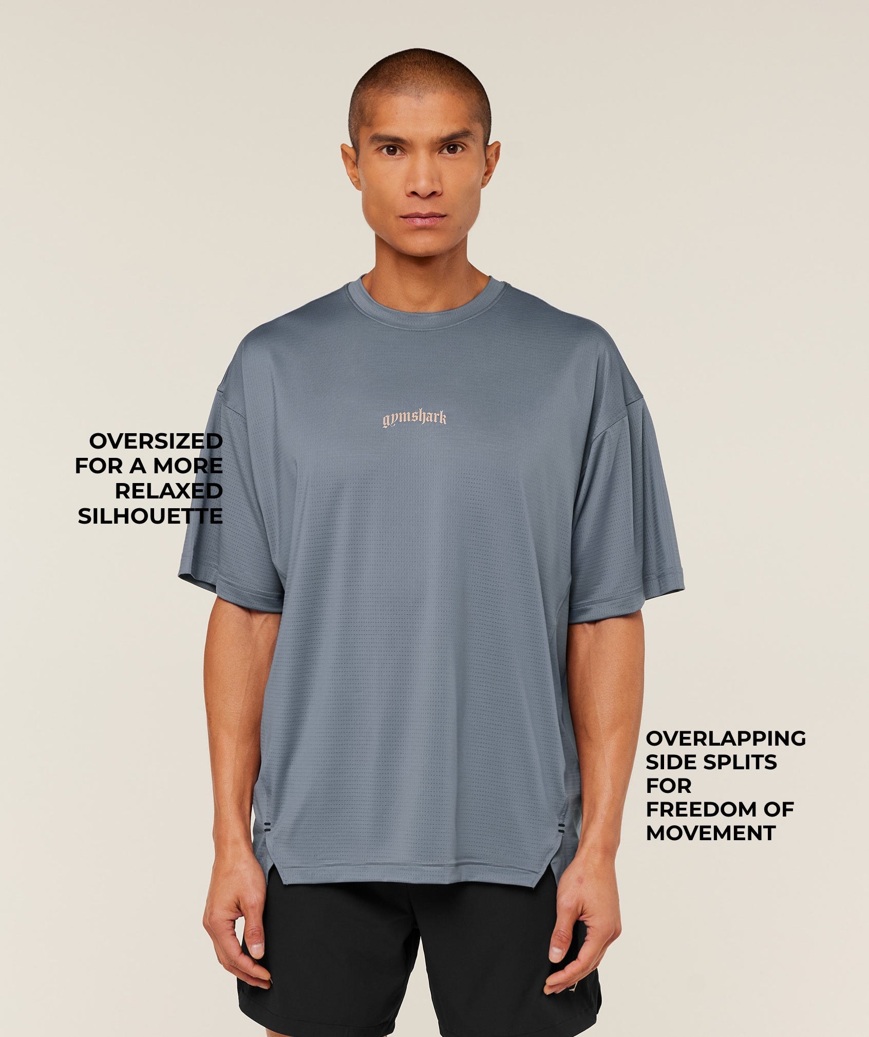 Gymshark Tactical Oversized T-Shirt Iron Blue