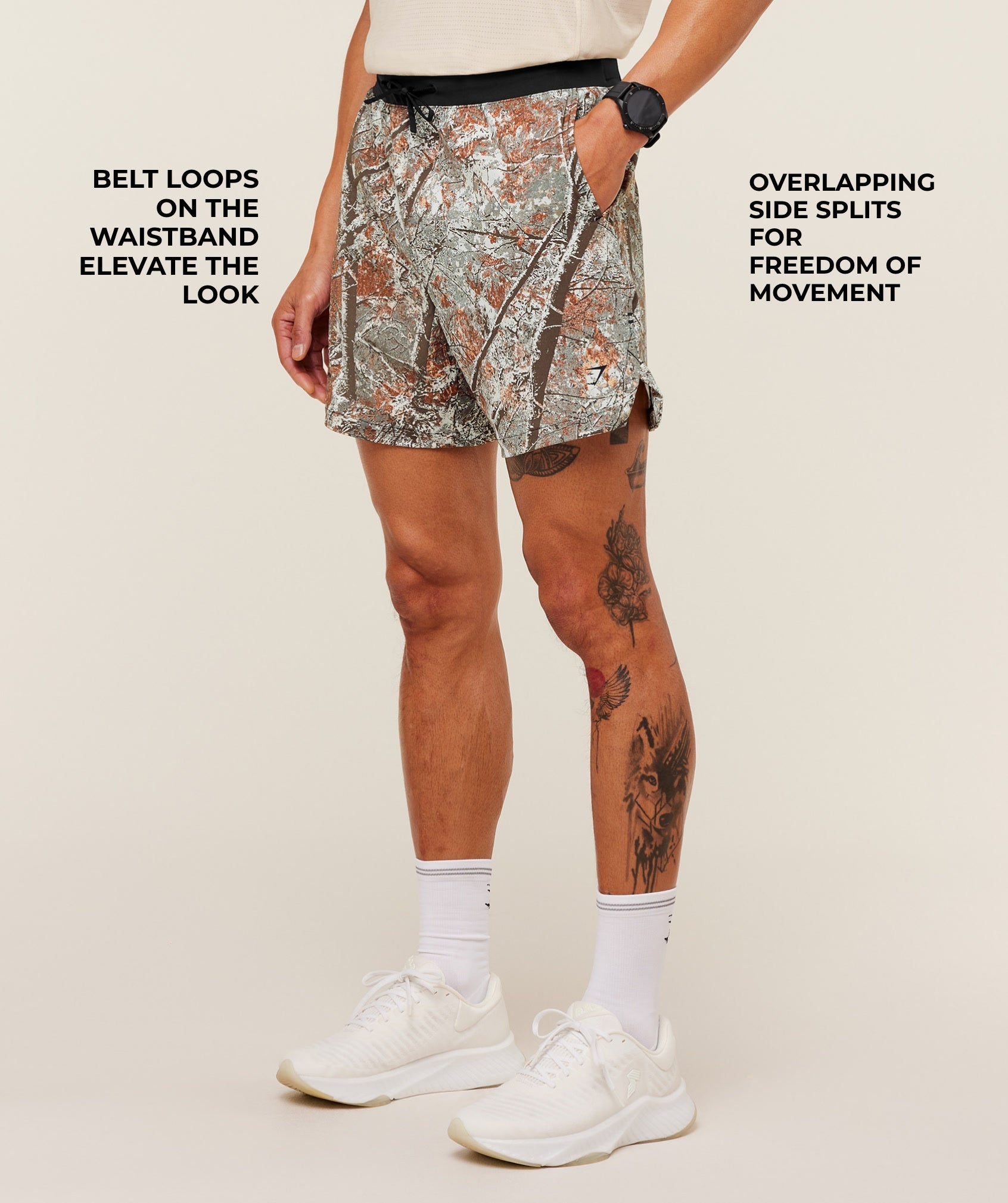 Gymshark Tactical 6" Shorts Linen Brown