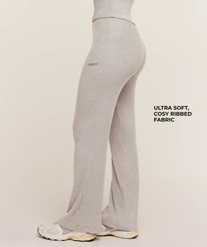 Women's Gymshark Supersoft Straight Leg Pant Light Grey Core Marl