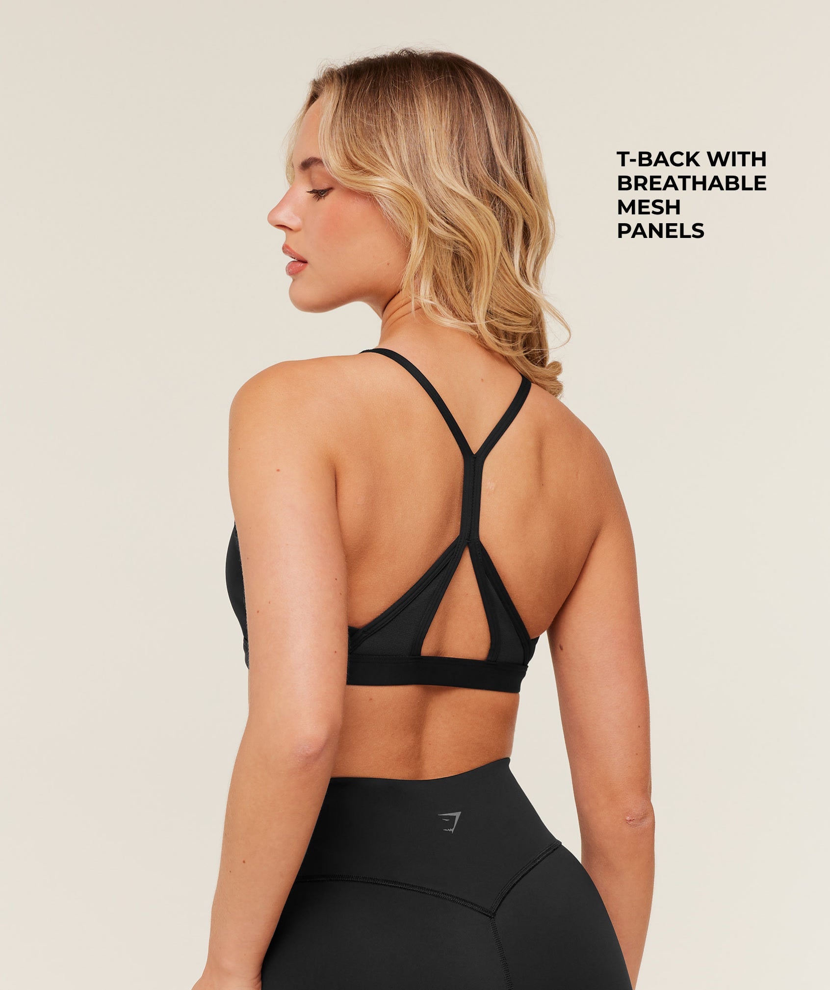 Women's Gymshark Flow Light Support Sports Bra Gs Black