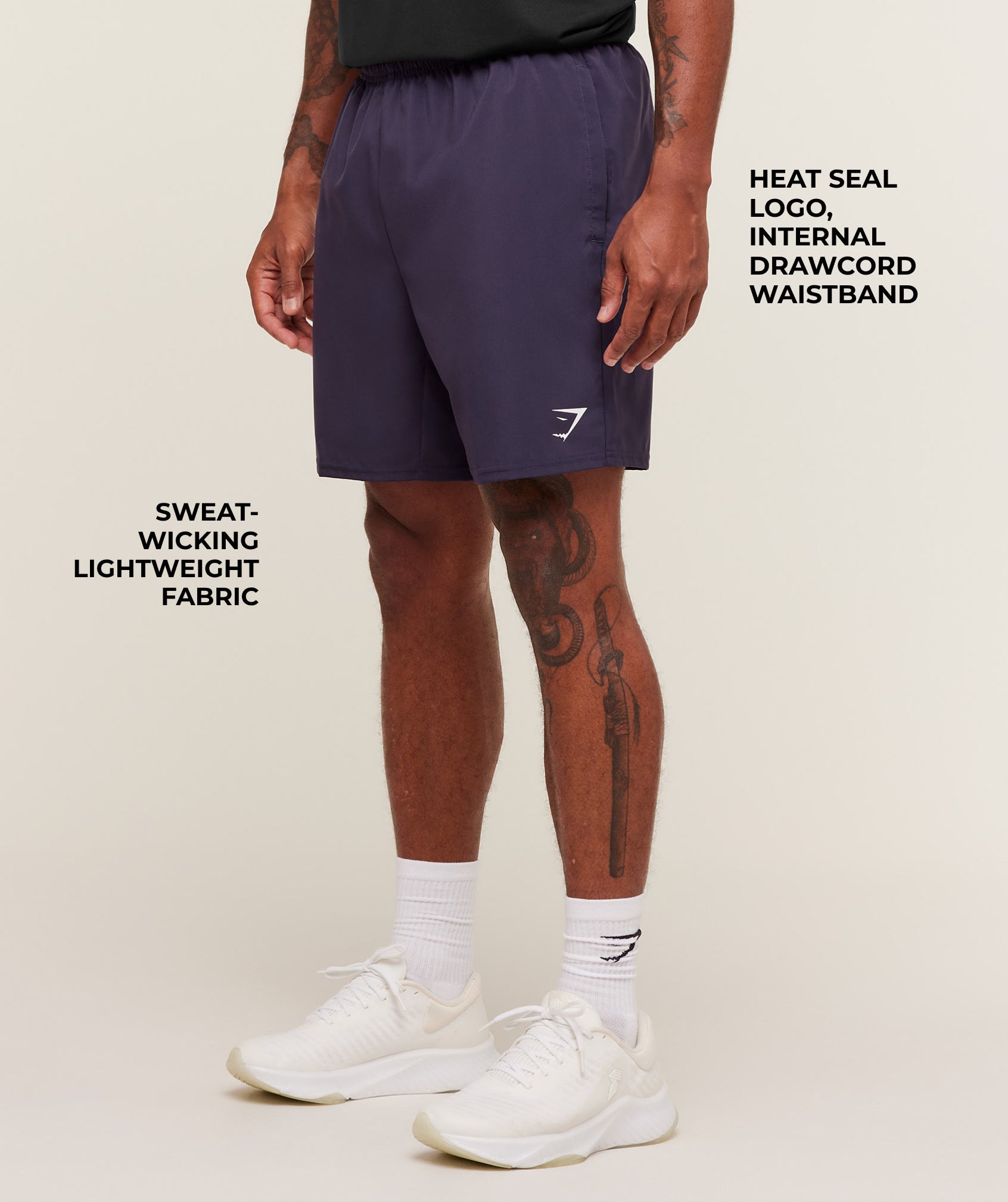 Gymshark Arrival 7" Shorts Midnight Purple