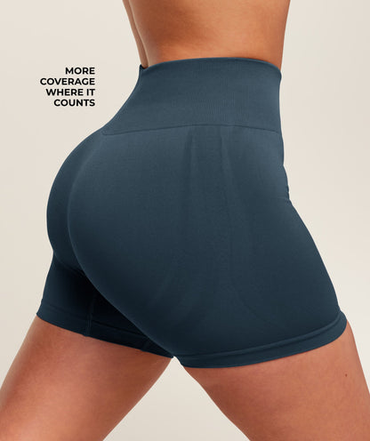 Women's Gymshark Everyday Seamless Shorts 2.0 Gs Stealth Blue