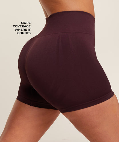 Women's Gymshark Everyday Seamless Shorts 2.0 Gs Cherry Purple