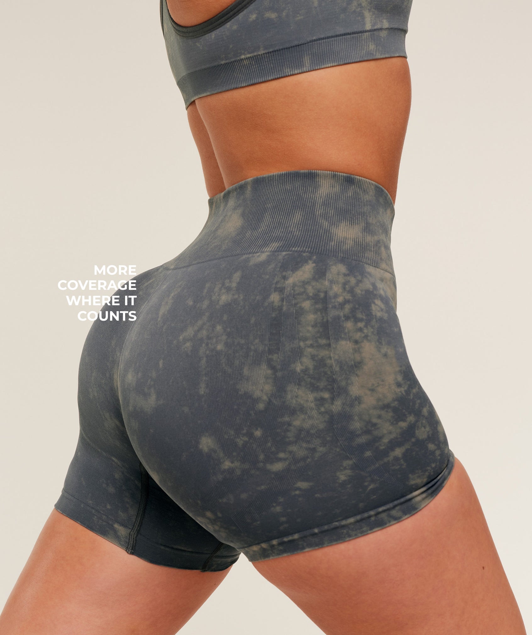 Women's Gymshark Everyday Seamless Washed Shorts 2.0 Gs Onyx Grey