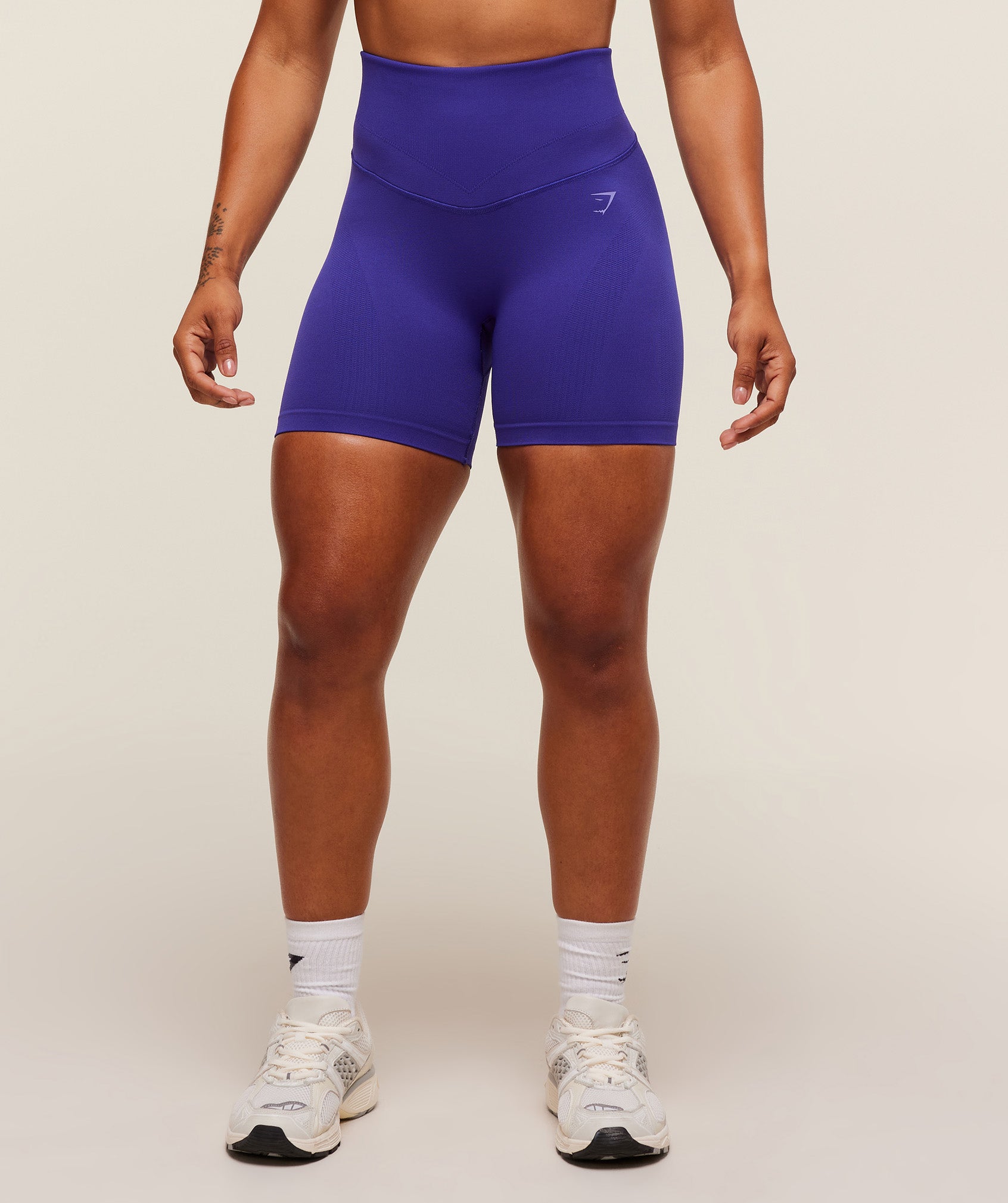 Women's Gymshark Activate Seamless Shorts Cobalt Purple