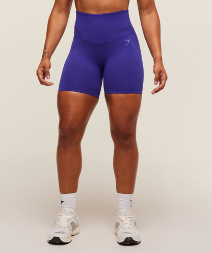 Women's Gymshark Activate Seamless Shorts Cobalt Purple