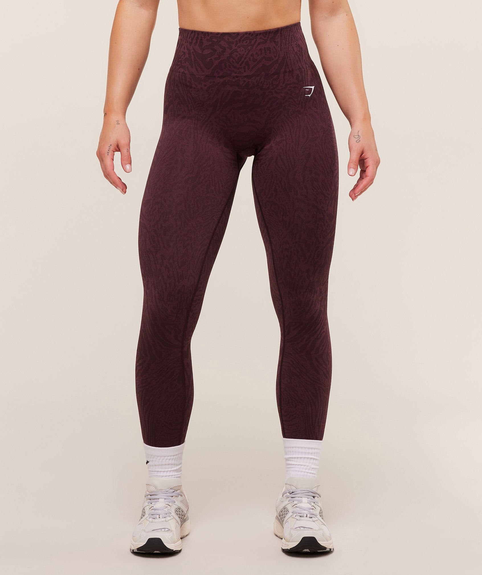 Women's Gymshark Adapt Animal Seamless Leggings Cherry Purple