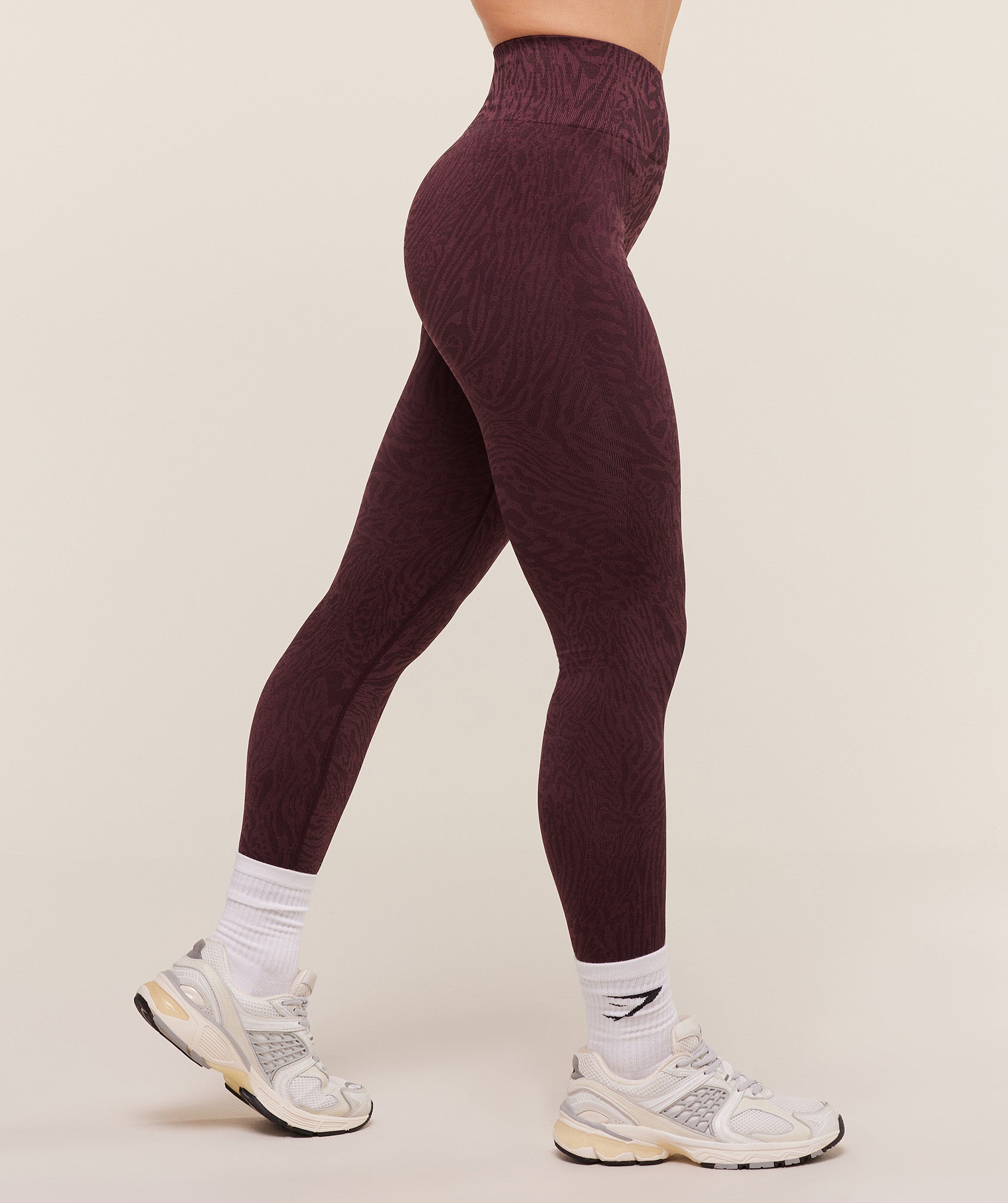 Women's Gymshark Adapt Animal Seamless Leggings Cherry Purple