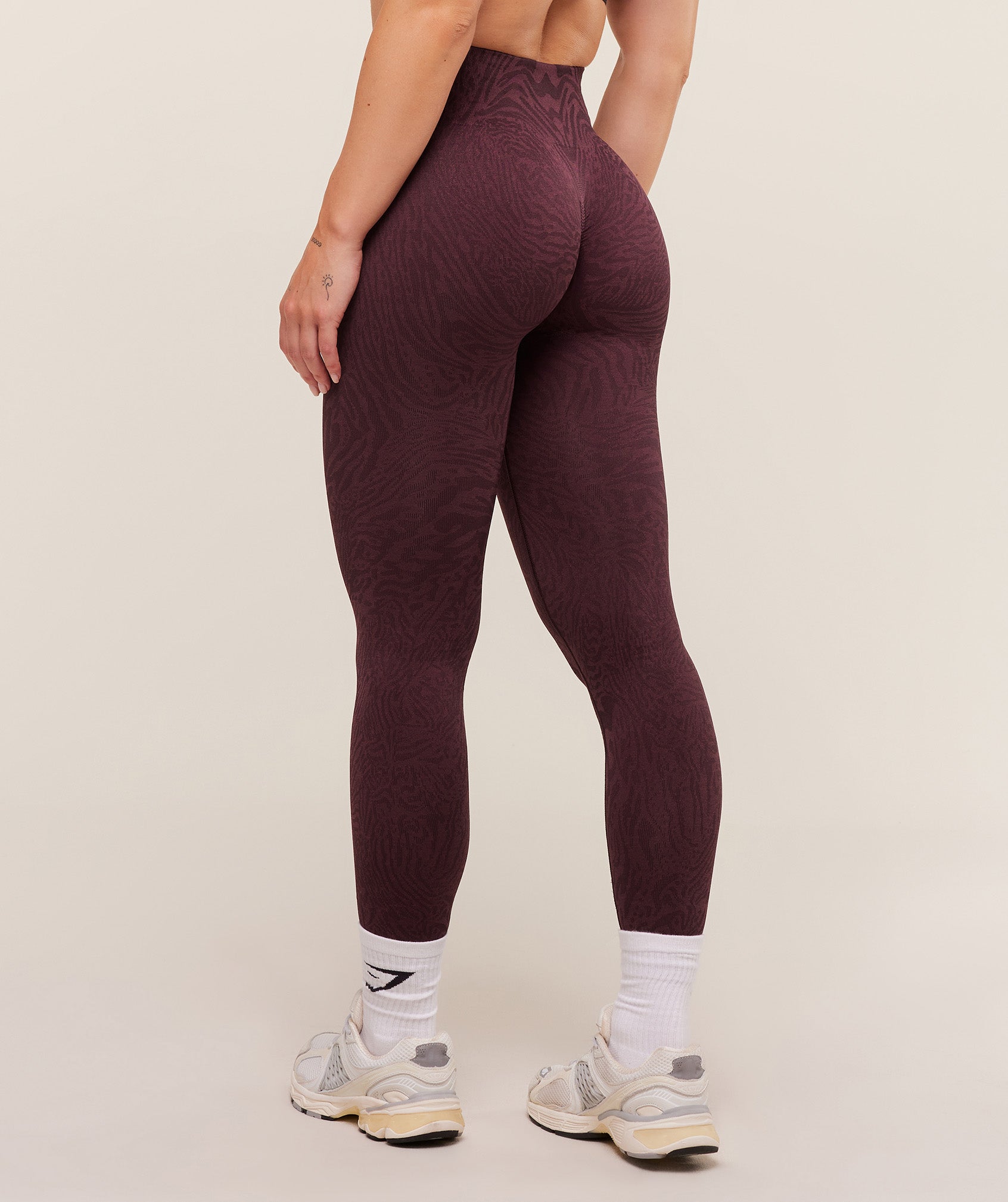 Women's Gymshark Adapt Animal Seamless Leggings Cherry Purple