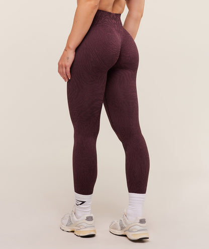 Women's Gymshark Adapt Animal Seamless Leggings Cherry Purple