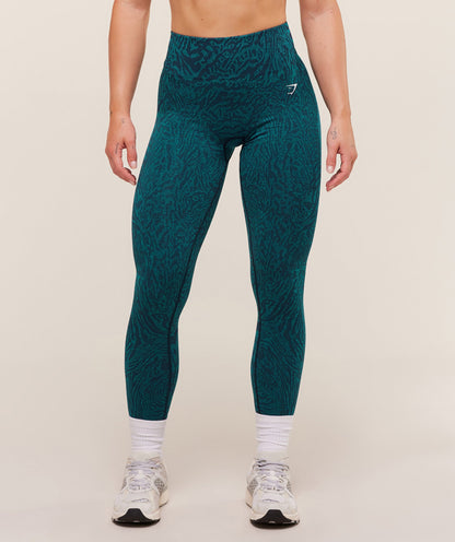 Women's Gymshark Adapt Animal Seamless Leggings Navy