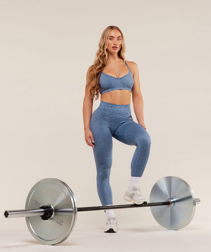 Women's Gymshark Adapt Animal Seamless Leggings Worn Blue