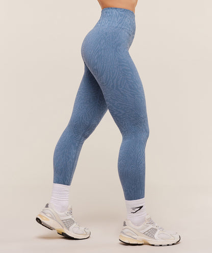 Women's Gymshark Adapt Animal Seamless Leggings Worn Blue