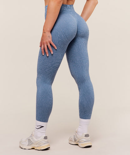 Women's Gymshark Adapt Animal Seamless Leggings Worn Blue