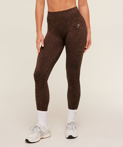 Women's Gymshark Adapt Animal X Whitney Leggings Gs Archive Brown