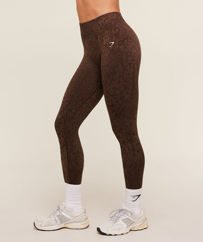 Women's Gymshark Adapt Animal X Whitney Leggings Gs Archive Brown