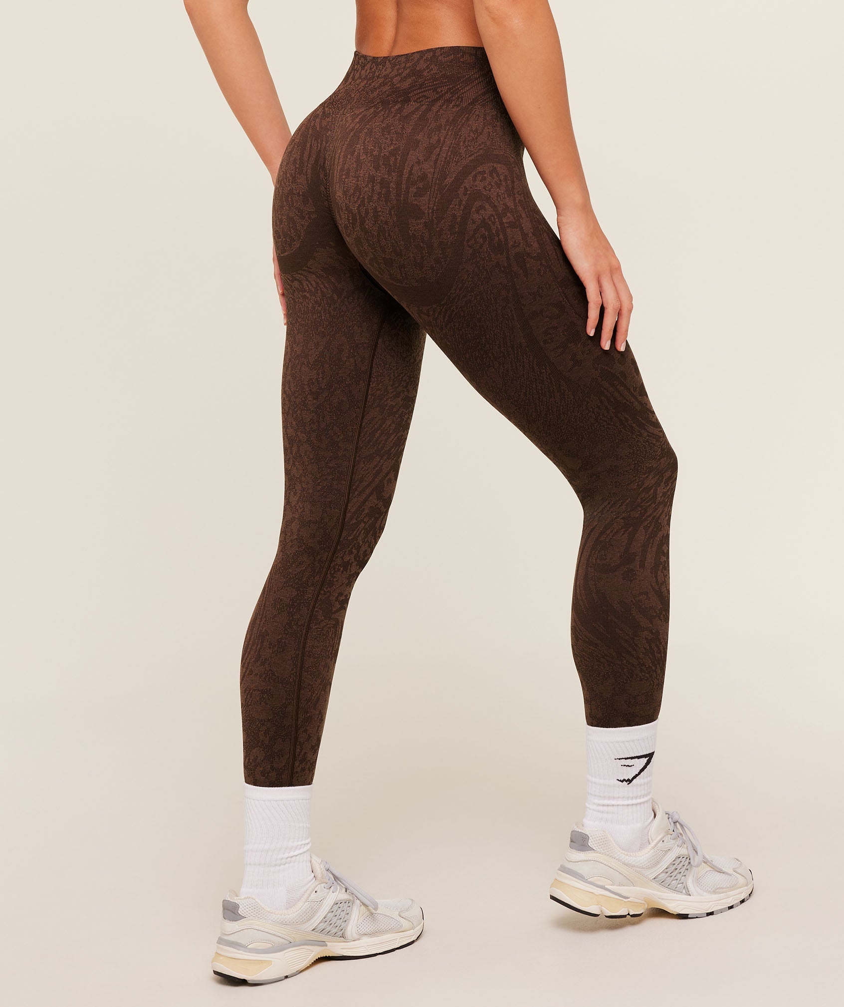 Women's Gymshark Adapt Animal X Whitney Leggings Gs Archive Brown