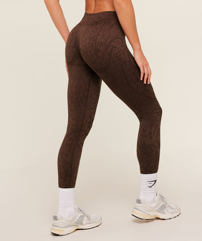 Women's Gymshark Adapt Animal X Whitney Leggings Gs Archive Brown