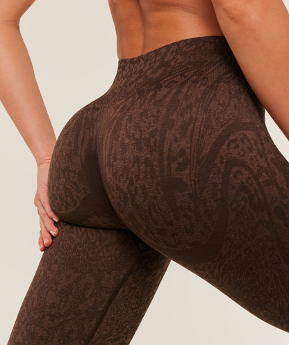 Women's Gymshark Adapt Animal X Whitney Leggings Gs Archive Brown