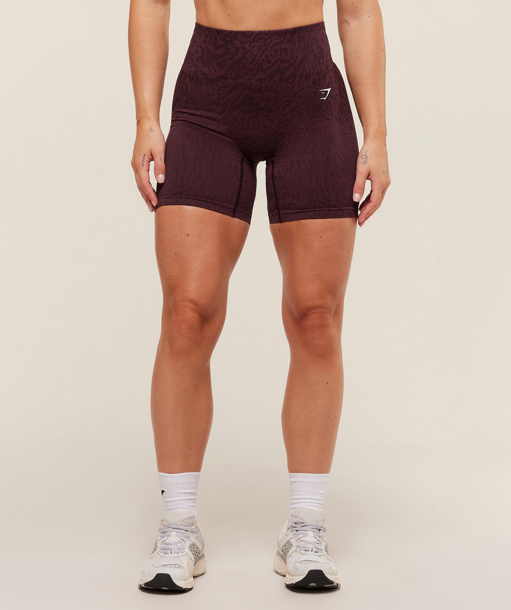 Women's Gymshark Adapt Animal Seamless Shorts Cherry Purple