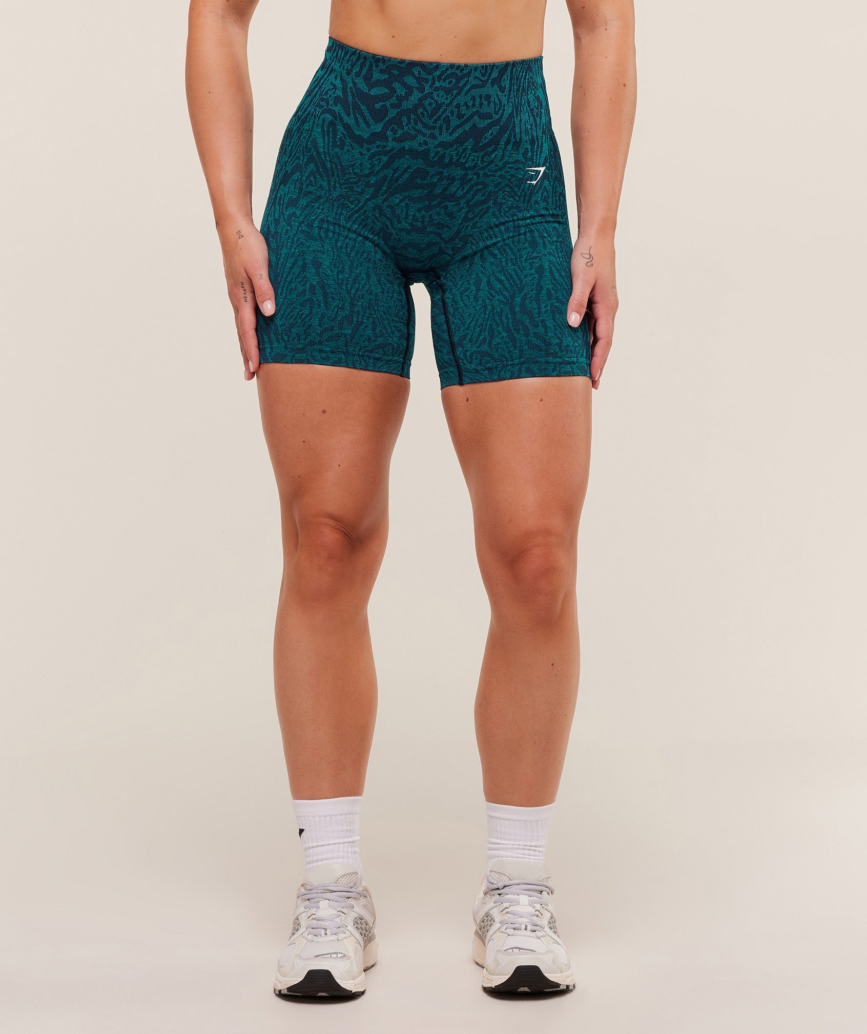 Women's Gymshark Adapt Animal Seamless Shorts Navy