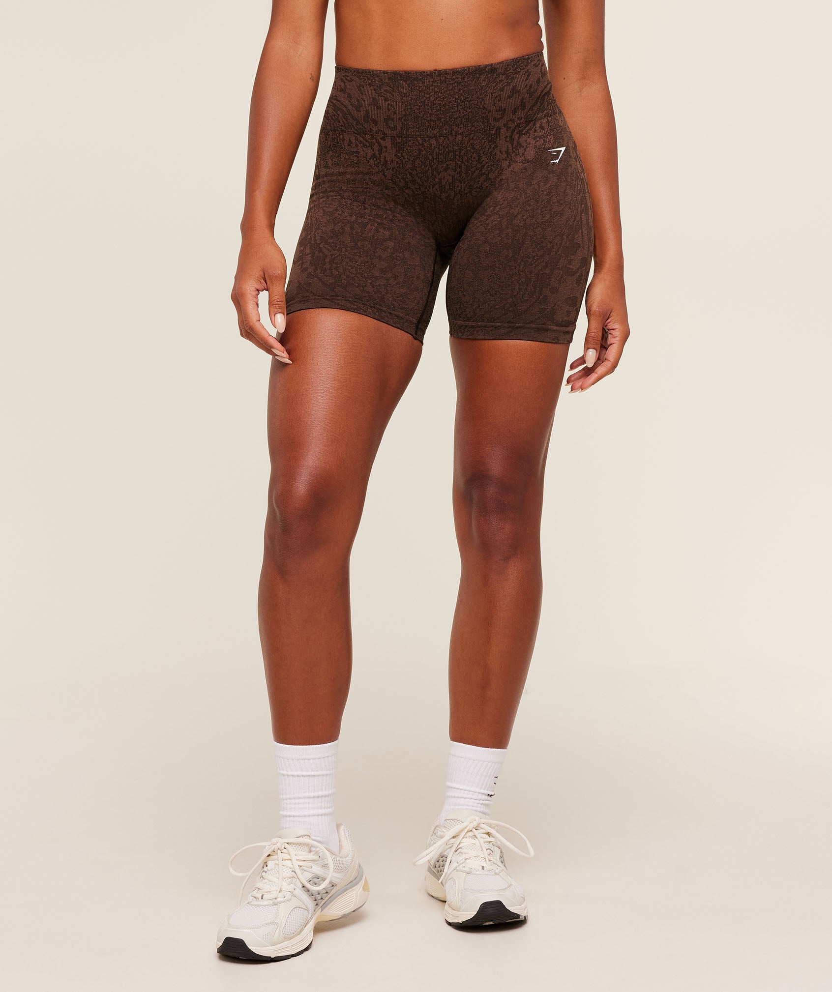 Women's Gymshark Adapt Animal X Whitney Shorts Gs Archive Brown