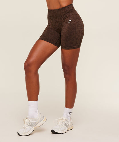 Women's Gymshark Adapt Animal X Whitney Shorts Gs Archive Brown