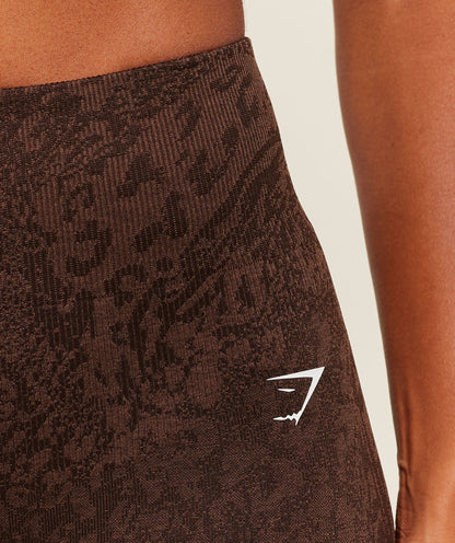 Women's Gymshark Adapt Animal X Whitney Shorts Gs Archive Brown