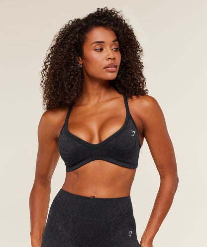 Women's Gymshark Adapt Animal X Whitney Sports Bra Black