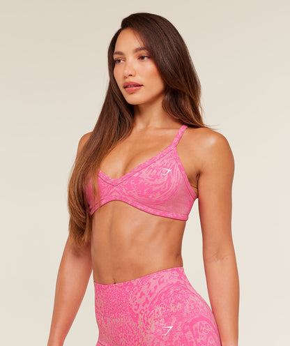 Women's Gymshark Adapt Animal X Whitney Sports Bra Electric Pink