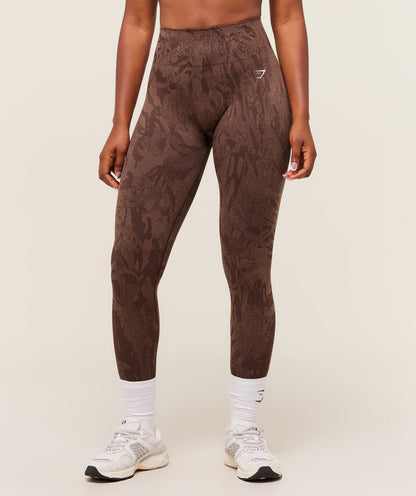 Women's Gymshark Adapt Camo Seamless Leggings Archive Brown