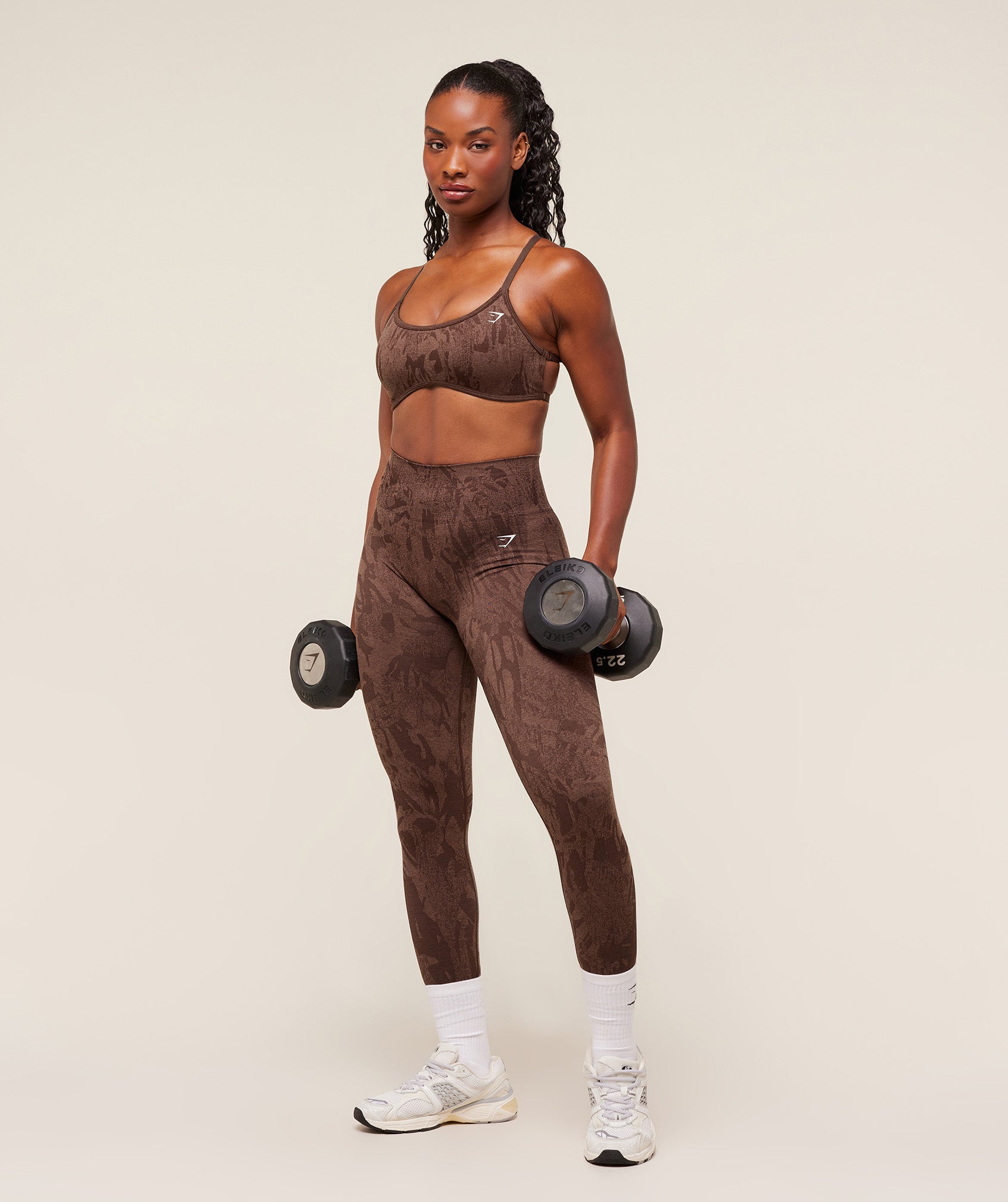 Women's Gymshark Adapt Camo Seamless Leggings Archive Brown