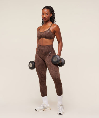 Women's Gymshark Adapt Camo Seamless Leggings Archive Brown