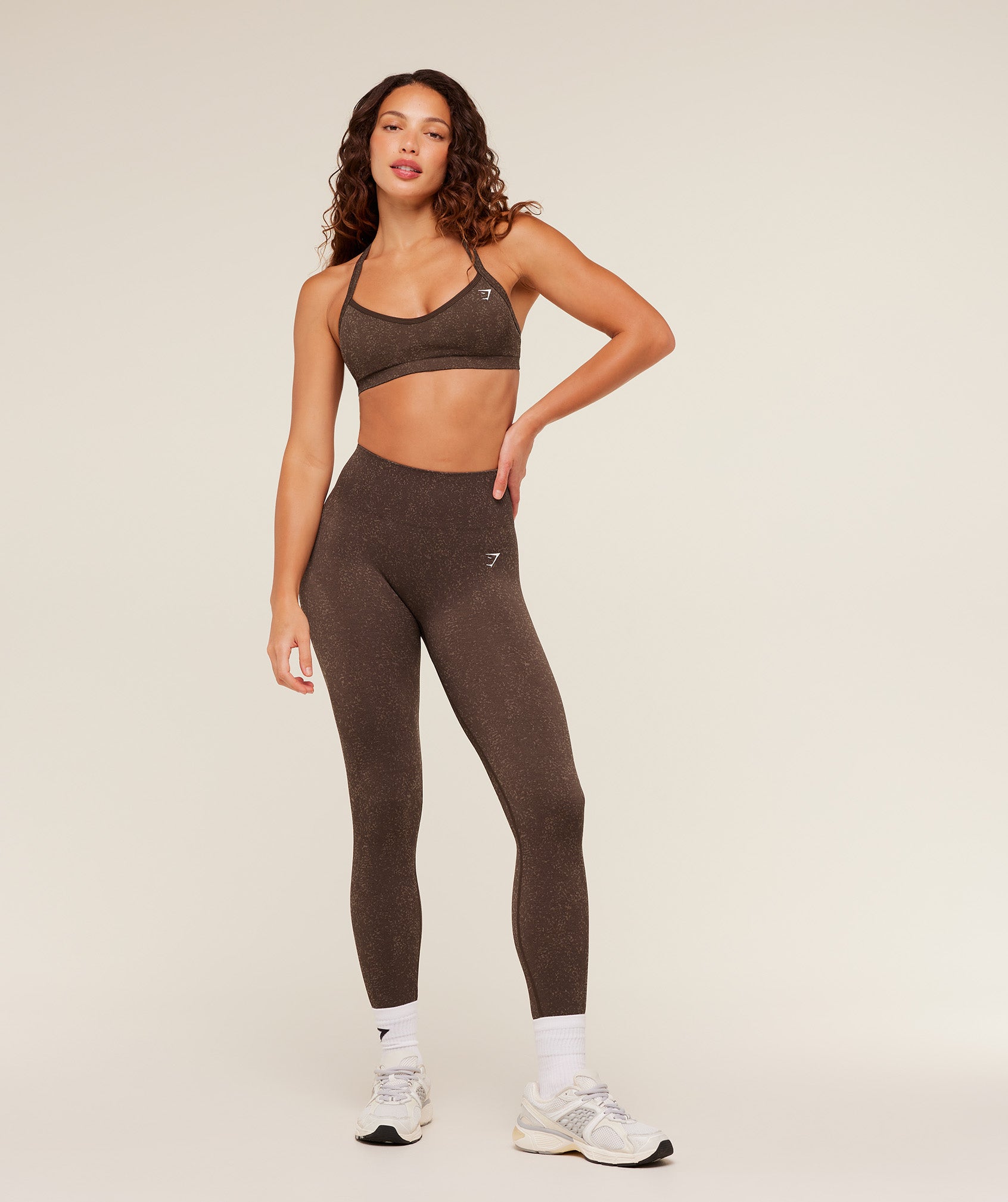 Women's Gymshark Adapt Fleck X Whitney Leggings Archive Brown