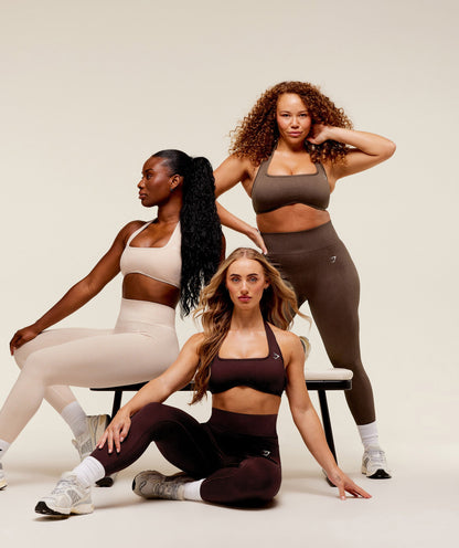 Women's Gymshark Adapt Fleck X Whitney Seamless Leggings Mineral | Coconut White
