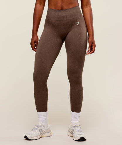 Women's Gymshark Adapt Fleck Seamless Leggings Soft Brown