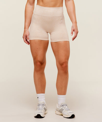 Women's Gymshark Adapt Fleck Seamless Shorts Coconut White