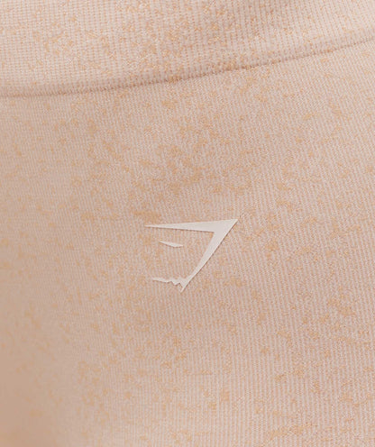 Women's Gymshark Adapt Fleck Seamless Shorts Coconut White