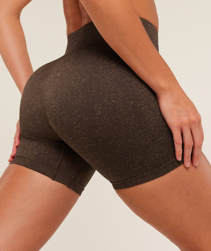 Women's Gymshark Adapt Fleck Seamless Shorts Archive Brown